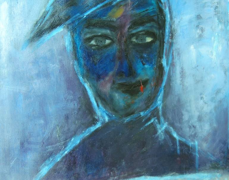 Original Abstract Expressionism Men Painting by Eleni Pappa Tsantilis