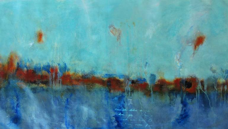 Original Abstract Expressionism Abstract Painting by Eleni Pappa Tsantilis