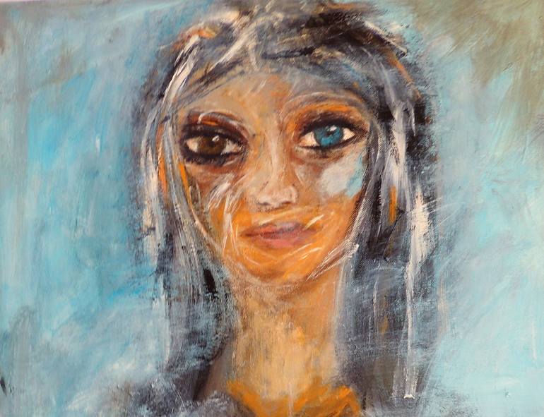 Original Abstract Women Painting by Eleni Pappa Tsantilis