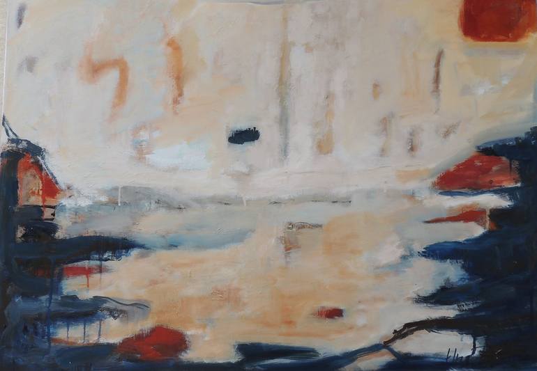 Original Abstract Expressionism Abstract Painting by Eleni Pappa Tsantilis