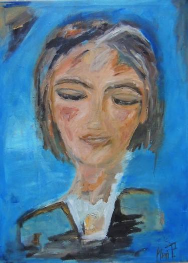 Print of Abstract Expressionism Portrait Paintings by Eleni Pappa Tsantilis