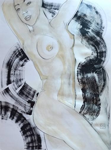 Print of Abstract Expressionism Nude Paintings by Victoria Golovina