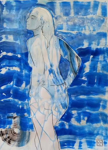 Print of Abstract Nude Drawings by Victoria Golovina