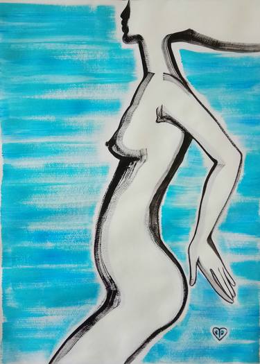 Print of Abstract Expressionism Body Drawings by Victoria Golovina