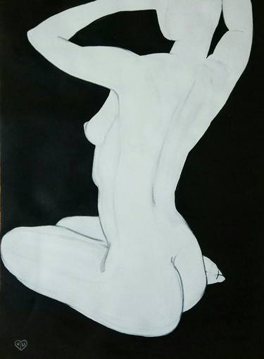 Original Abstract Expressionism Nude Drawings by Victoria Golovina