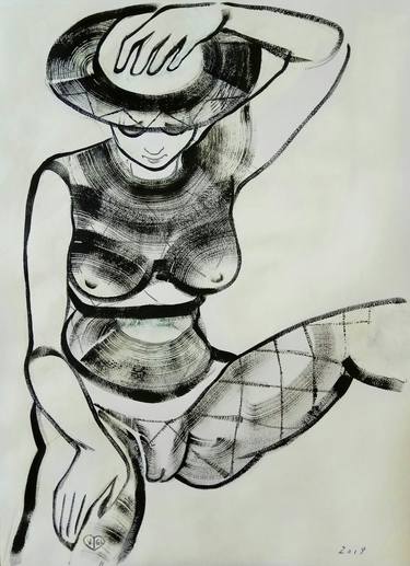 Original Abstract Body Drawings by Victoria Golovina