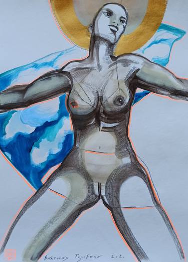 Original Abstract Body Drawings by Victoria Golovina