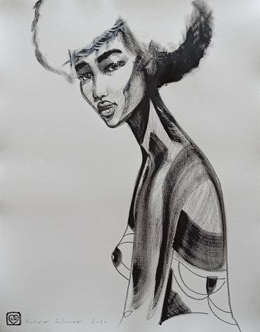 Print of Portrait Drawings by Victoria Golovina