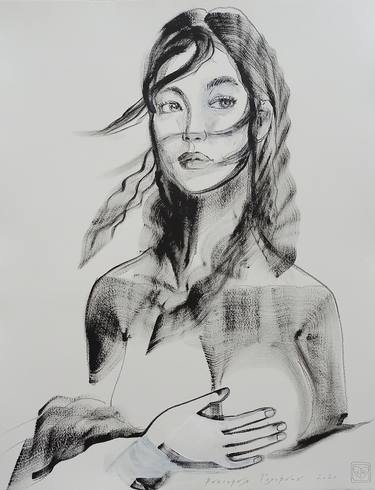 Original Abstract Portrait Drawings by Victoria Golovina