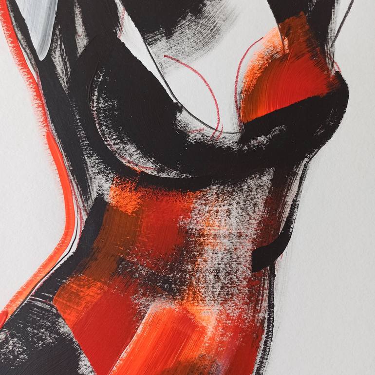 Original Abstract Body Drawing by Victoria Golovina