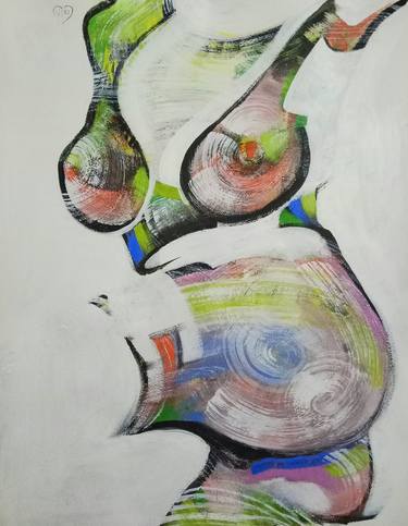 Original Abstract Expressionism Body Drawings by Victoria Golovina