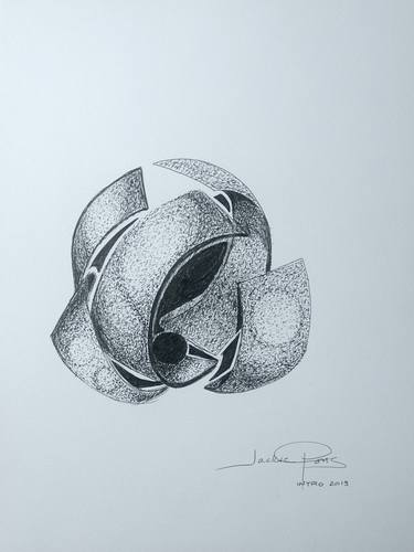 Original Abstract Drawing by Jackie Pons