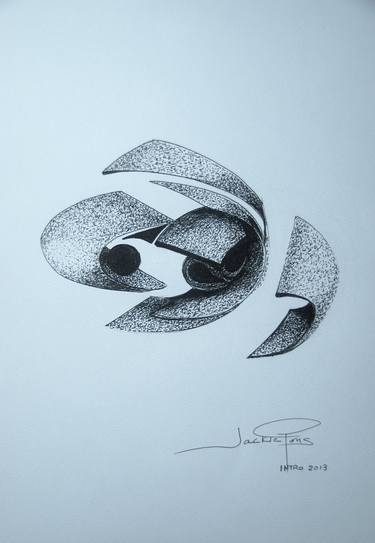 Original Abstract Drawing by Jackie Pons