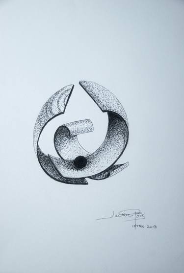 Original Abstract Drawing by Jackie Pons