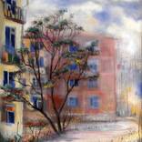 Rowan tree in the yard by Boris Kasyanov