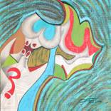Mixed media artwork questions from the early days by Castro by Diego Castro