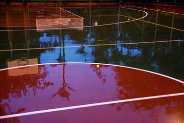 Basketball court in the rain at night - Limited Edition of 5 thumb
