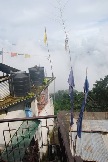 Sikkim, fog and clouds, prayer flags - Limited Edition of 10 thumb