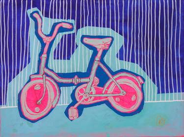 Print of Bicycle Paintings by Justė Svirskaitė