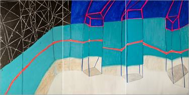 Original Abstract Architecture Paintings by Justė Svirskaitė