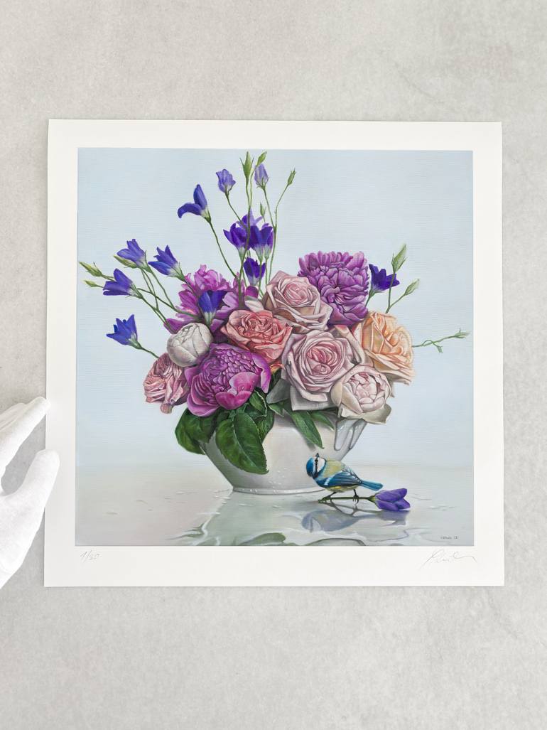 Original Modernism Floral Painting by Vladimir Stanek