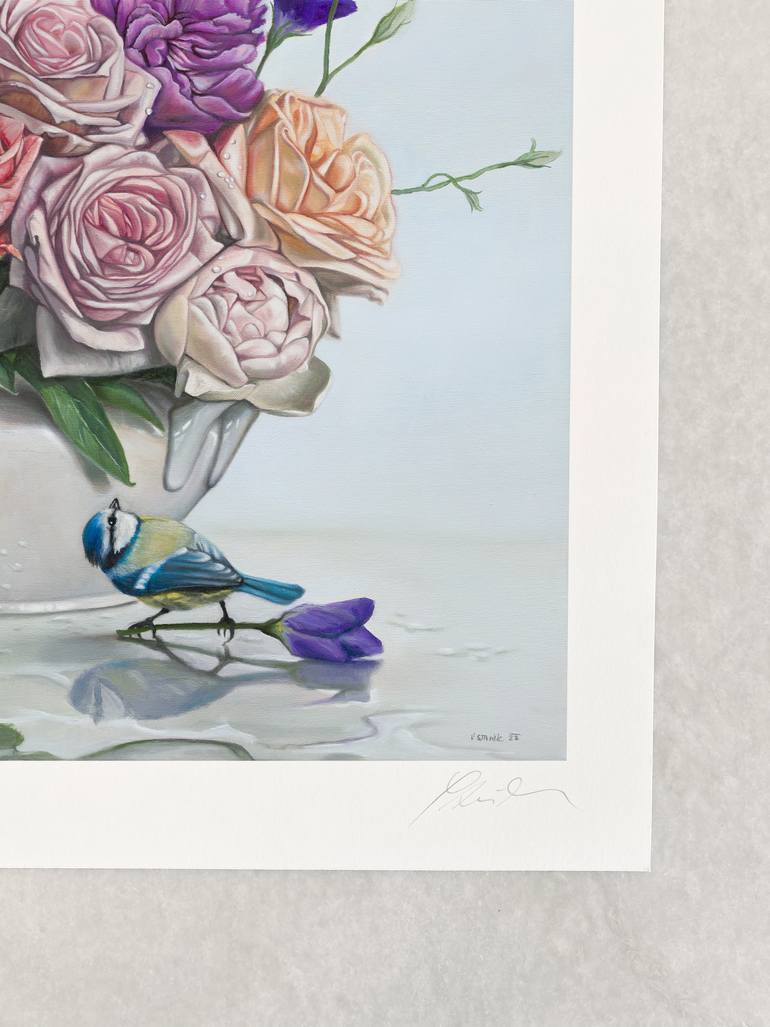 Original Modernism Floral Painting by Vladimir Stanek