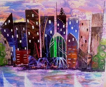 Print of Cities Collage by Trudie Moore