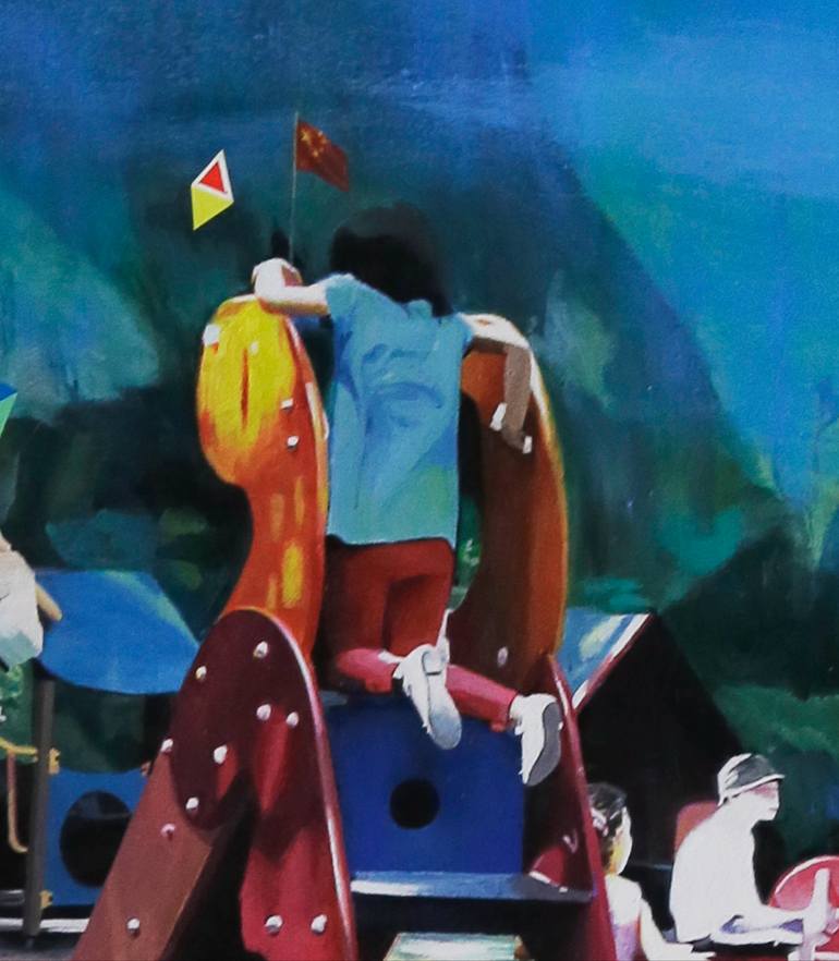 Original Figurative Children Painting by Jim Céladon