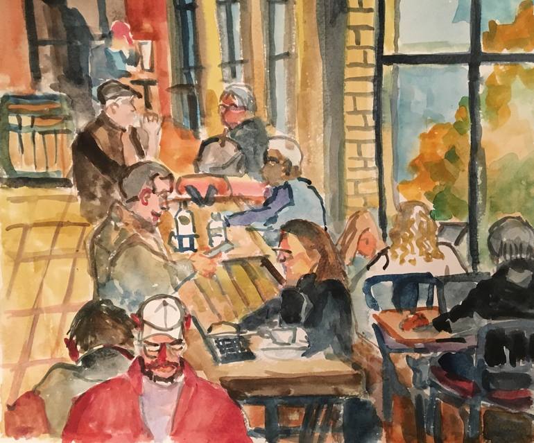 Swing coffeehouse Painting by Dianalola Gamerman Saatchi Art