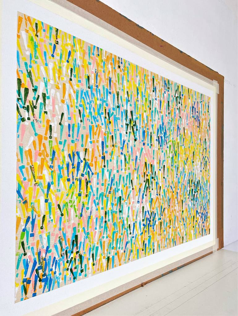 Original Abstract Geometric Painting by Sanjay Dhawan