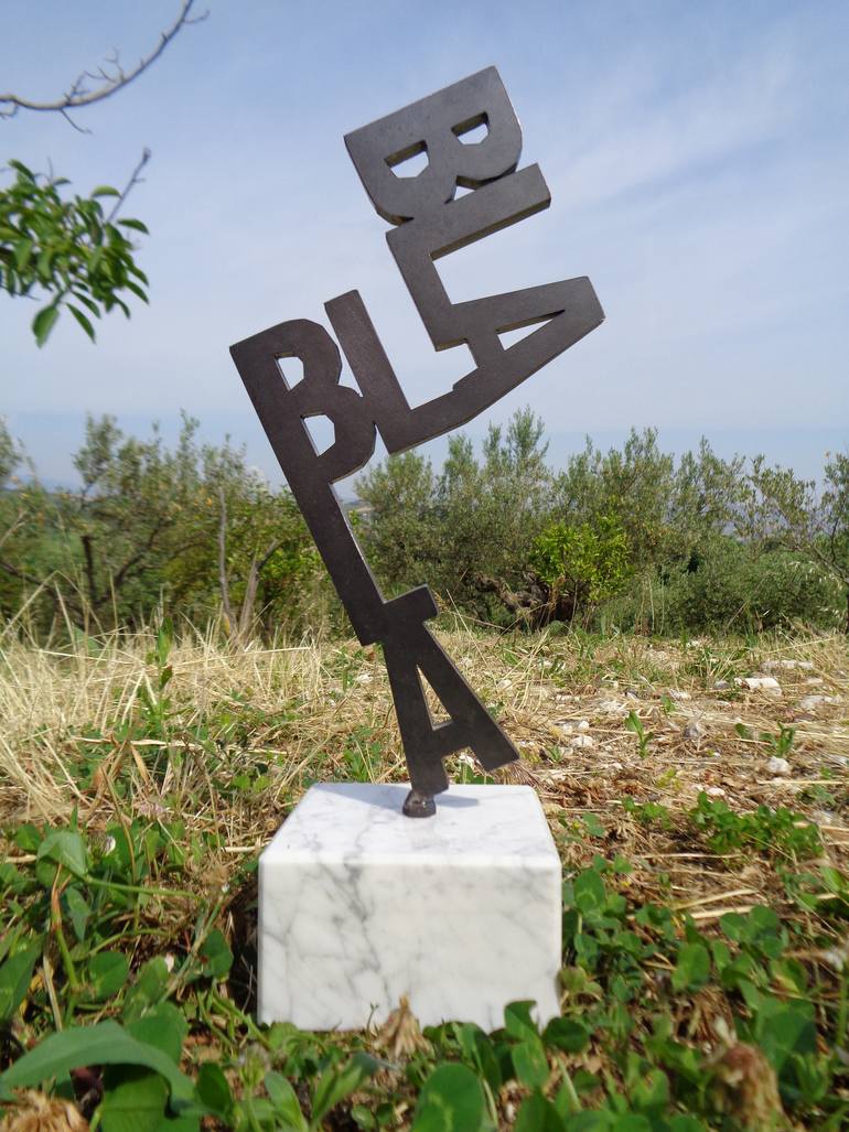 Original Conceptual Calligraphy Sculpture by Vincenzo Pellegrini
