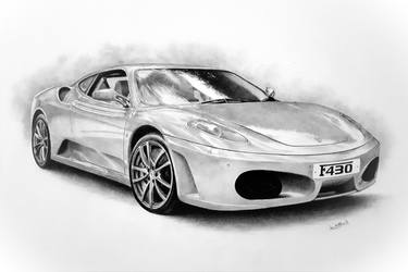 Original Car Drawing by Stuart Attwell