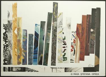 Original Abstract World Culture Collage by Maia S Oprea