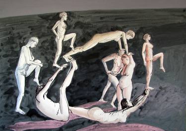 Original Figurative Nude Collage by Maia S Oprea