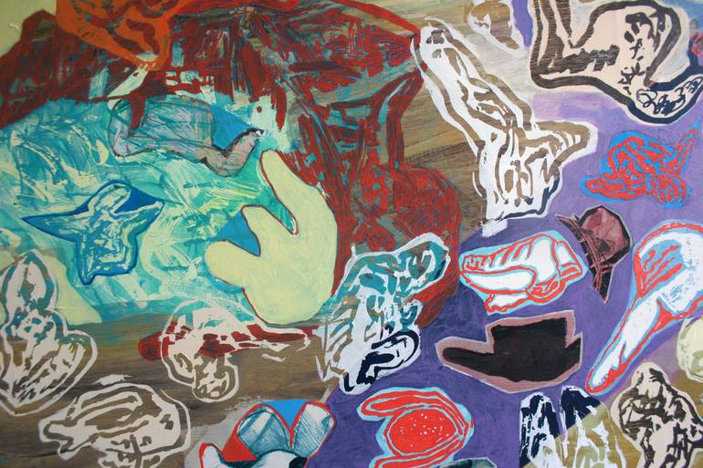 Original Abstract Children Painting by Maia S Oprea