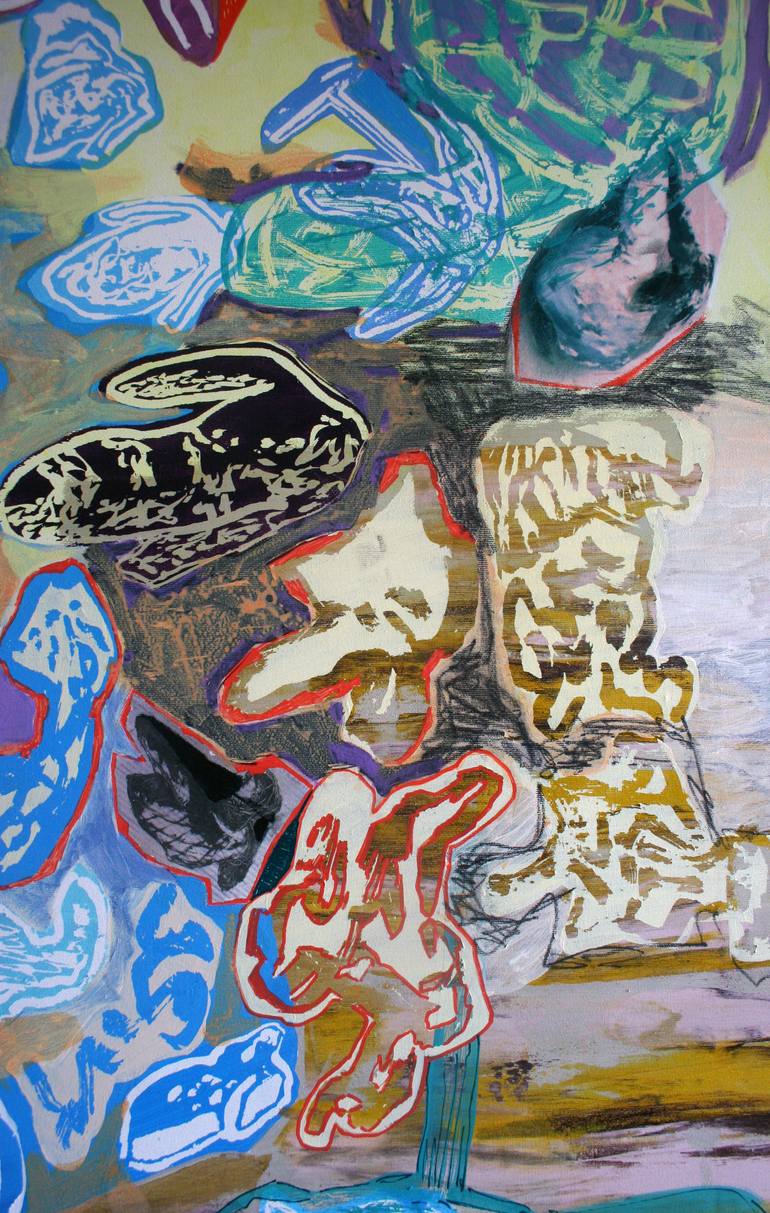 Original Abstract Children Painting by Maia S Oprea
