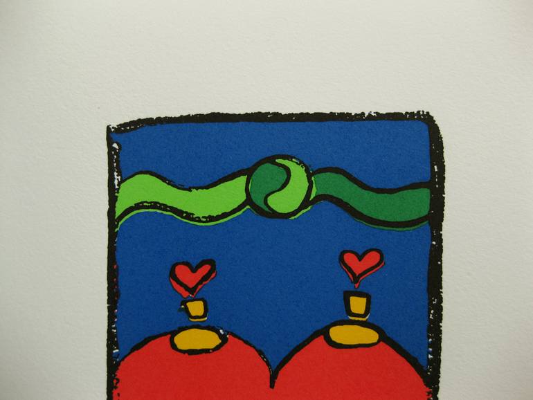 Original Figurative Love Printmaking by Martina Rall