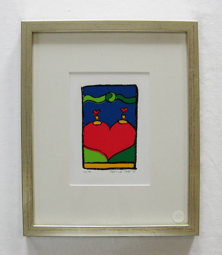 Original Figurative Love Printmaking by Martina Rall
