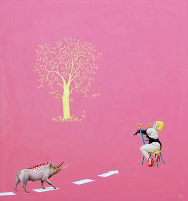 Original Surrealism Animal Paintings by Giampietro Costa