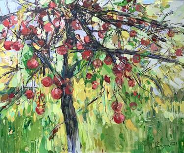 Saatchi Art Artist Began Deari; Paintings, “An apple tree in my garden” #art