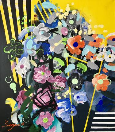 Print of Abstract Floral Paintings by Began Deari