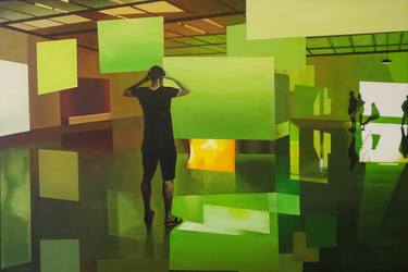 Original Conceptual Science/Technology Paintings by Marit Otto