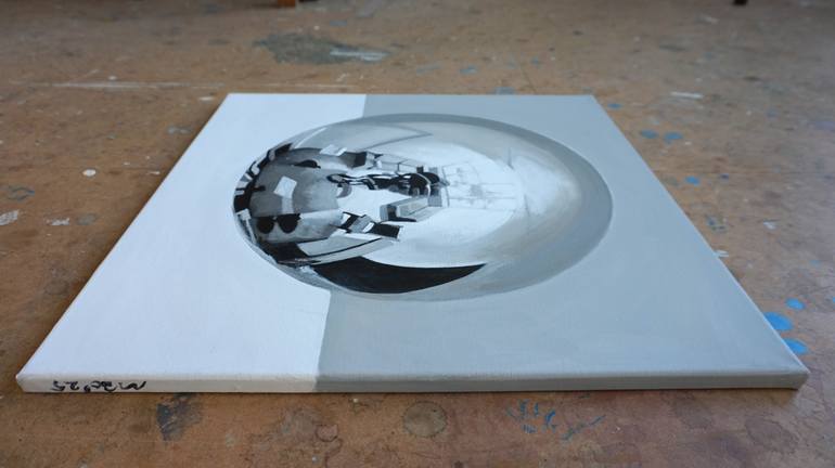 Original Black & White People Painting by Marit Otto