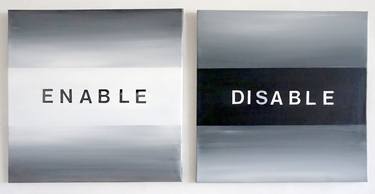 Original Black & White Typography Paintings by Marit Otto