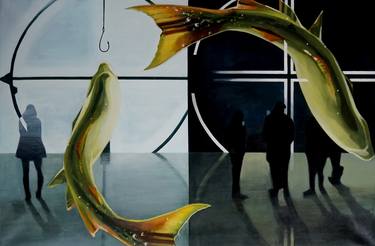 Original Conceptual Fish Paintings by Marit Otto