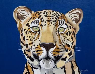 Leopard. Painted on Leather thumb