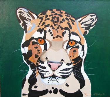 CLOUDED LEOPARD, PAINTED LEATHER thumb