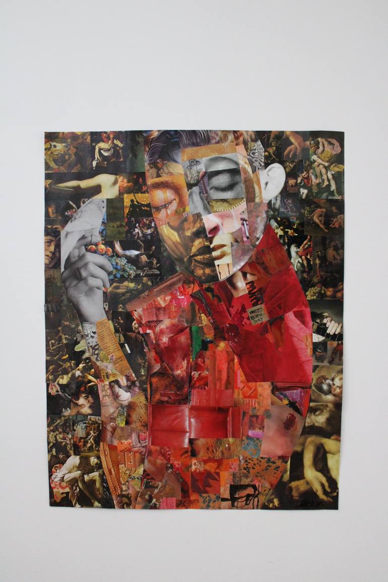 Original Figurative Portrait Collage by DZHACHKOV DZHACHKOV