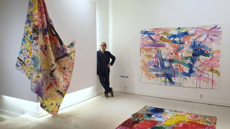 Original Abstract Expressionism Abstract Painting by Yoon Joo