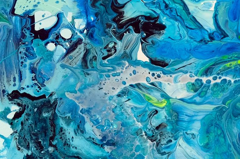 Original Abstract Expressionism Abstract Painting by Behshad Arjomandi